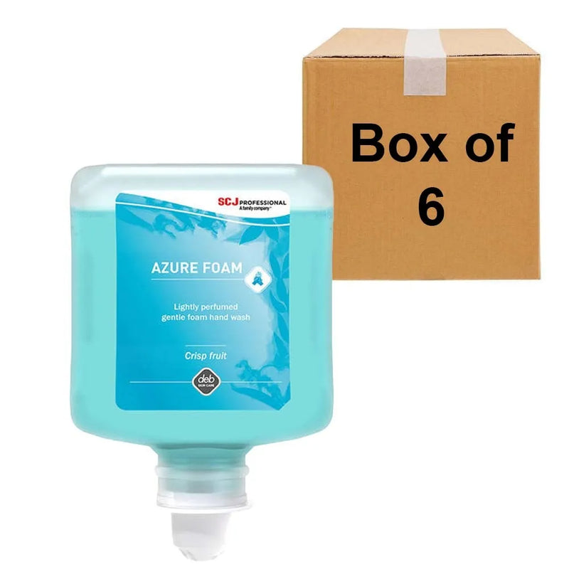 Box of 6 Deb Refresh Azure Foam Wash - 1 Litre Cartridge
