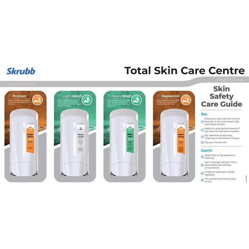Skrubb SkinCare Centre 4 Stat Lt/Hv c/w 4x1L Dispensers