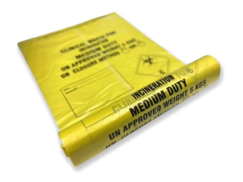 Yellow Clinical Waste Sacks 80 Litre - Box 200