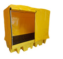 Dark Goldenrod Covered Spill Pallet For 8 x 205ltr Drums