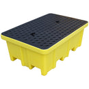 Dark Slate Gray Spill Pallet With 4 way FLT Access For 2 x 205ltr Drums