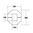 Black Universal Beam Protector - 100mm x 100mm