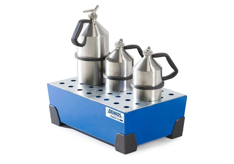Steel Blue Spill Tray For Small Containers Classic-Line, Steel, Paint, W Galv. Perf. Sh, 30 Litre