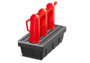 Dark Slate Gray Spill Tray For Small Containers Base-Line In Polyethylene (PE) With Galvanised Grid, 5 Litres