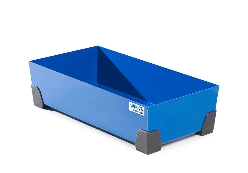 Steel Blue Spill Tray For Small Containers Classic-Line In Steel, Painted, No Grid, 40 Litre