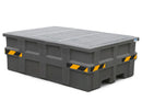 Dark Slate Gray Spill Pallet Pro-Line In Polyethylene (PE) For 1 IBC, With Galvanised Grid