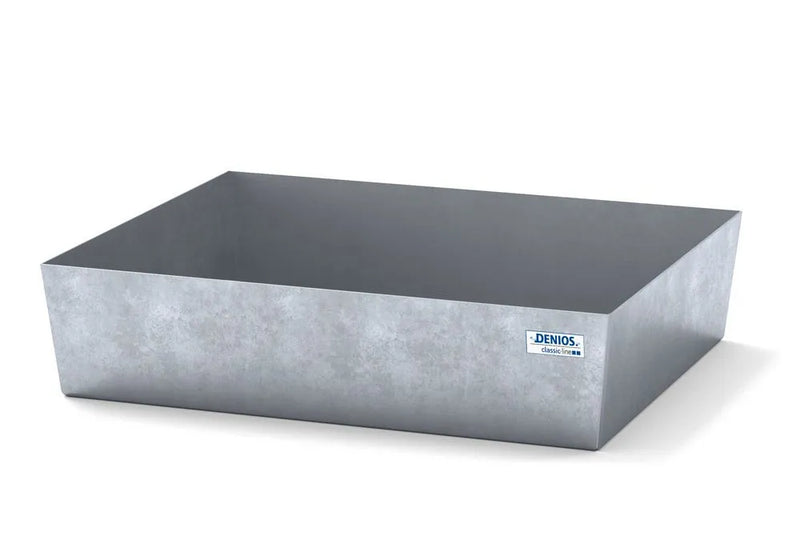 Dark Gray Spill Pallet Classic-Line In Steel For 1 Drum, Galvanised, No Grid