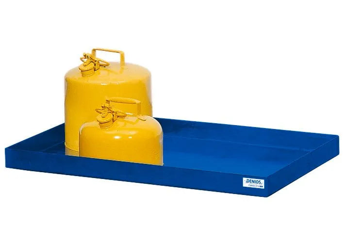 Midnight Blue Spill Tray For Small Containers Classic-Line In Steel, Painted, 25 Litre