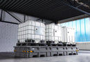 Dark Slate Gray Spill Pallet Pro-Line In Polyethylene (PE) For 3 IBCs, With Galvanised Grid