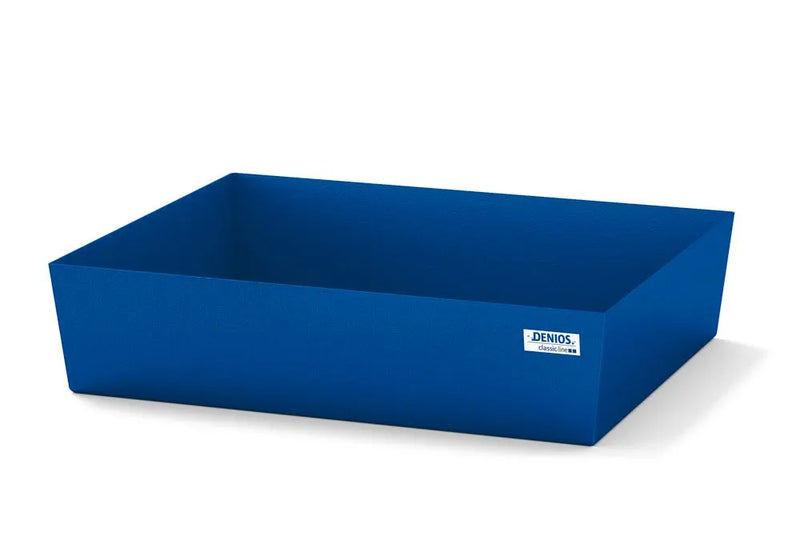 Midnight Blue Spill Pallet Classic-Line In Steel For 1 Drum, Painted, No Grid