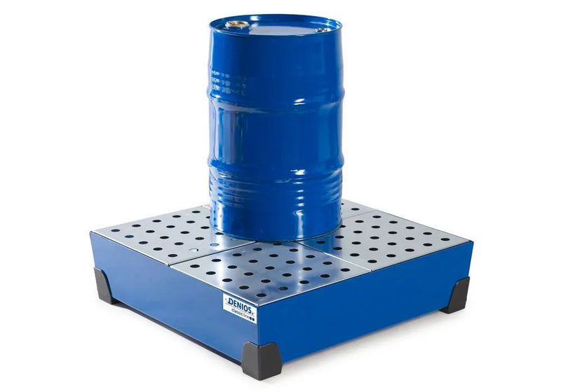 Dark Slate Blue Spill Tray For Small Containers Classic-Line, Steel, Paint, W Galv. Perf. Sh, 90 Litre