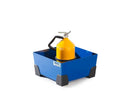 Dark Slate Blue Spill Tray For Small Containers Classic-Line In Steel, Painted, No Grid, 20 Litre