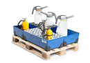 Light Gray Spill Tray For Small Containers Classic-Line In Steel, Painted, No Grid, 20 Litre