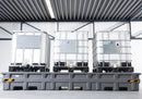 Light Gray Spill Pallet Pro-Line In Polyethylene (PE) For 3 IBCs, With Galvanised Grid