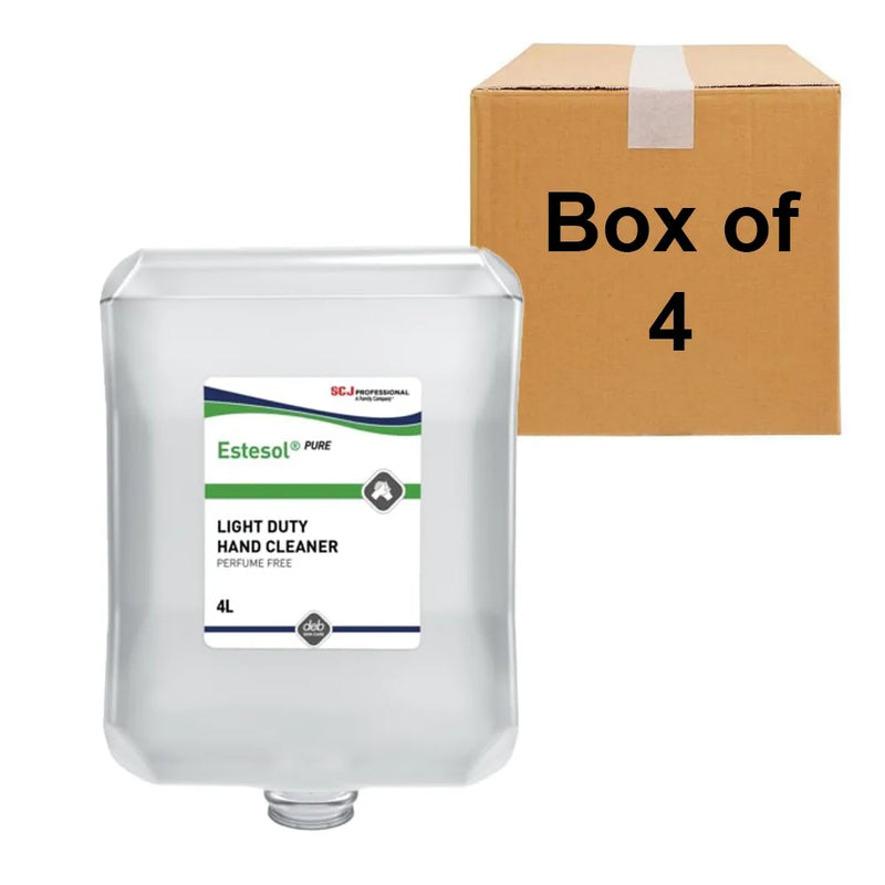 Box of 4 Deb Estesol Lotion Pure - 4 Litre Cartridge