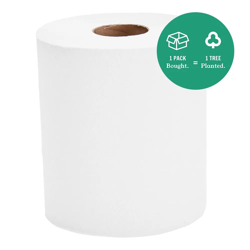 Pack of 6 White Serious Tissues - Centrefeed Embossed - 2-Ply