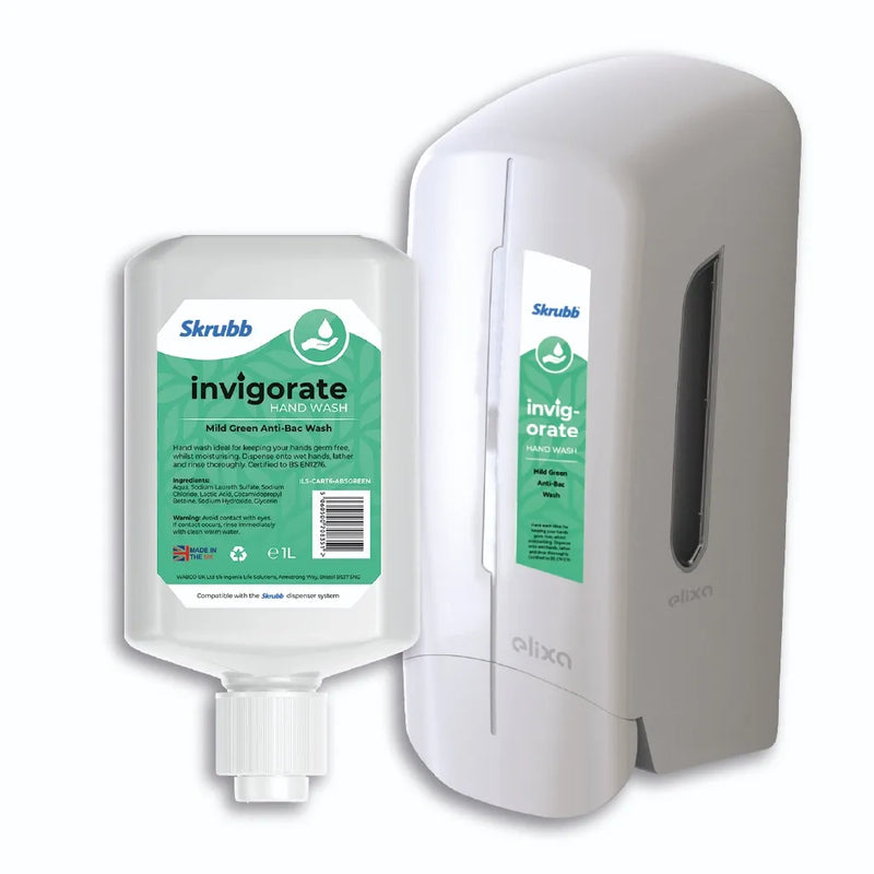 Skrubb Invigorate Mild Anti-Bacterial Hand Soap - 1 Litre Cartridge