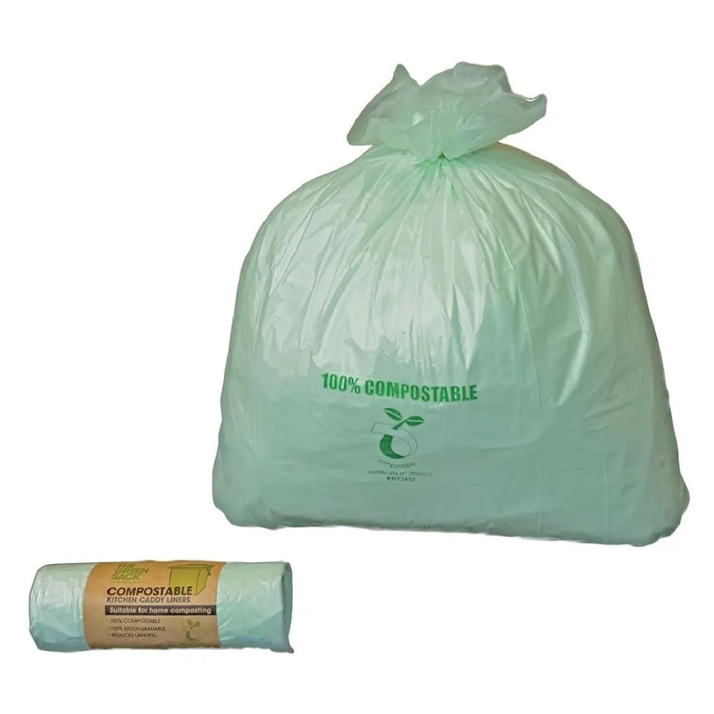 10 Litre Compostable Small Caddie Liners - Roll of 20