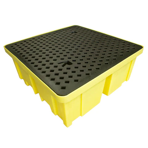 Drum Spill Pallet With Extra Capacity 4 x 205 Litre Drums