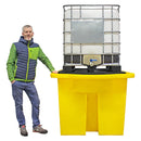 IBC Spill Pallet For 1 x 1000ltr IBC With Integral Dispensing Area With Grid