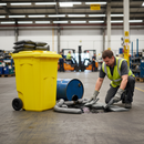 Premium 360 Litre Spill Kit in Wheeled Bin - Portable and Fast Absorbing for Non-Hazardous Spills