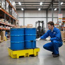 Premium Low Profile 2 Drum Spill Pallet - UV Stabilised, High Chemical Resistance for Safe Liquid Storage