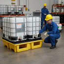 Professional Heavy Duty 4 Drum Spill Pallet with 4 Way Entry, UV Stabilised Polyethylene for Chemical Storage