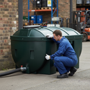 Premium 1,235 Litre Horizontal Plastic Oil Storage Tank for Heating Oil, Diesel, and Kerosene with 10-Year Guarantee