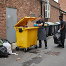 Premium 770 Litre Wheelie Bin - Heavy Duty Yellow Container for Waste Collection, Weather Resistant with Durable Rubber Tyres