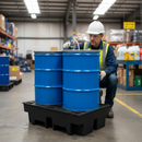 Premium Heavy Duty 2 Drum Spill Pallet for Safe Outdoor Storage of 205 Litre Drums - 100% Recycled and Chemical Resistant