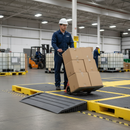 Premium Heavy Duty Workfloor Ramp for Easy Loading Access, Durable Polyethylene Construction with Textured Slip-Resistant Surface