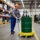 Premium Heavy Duty Drum Dolly for 205L Drums - Lightweight, Sturdy, and Easy to Maneuver with Locking Castors