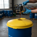 Premium Universal Poly Drum Funnel Cover - Hinged & Lockable for Secure Operation and Debris Prevention