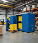 Heavy Duty Dual Purpose Storage Unit for 16 x 205 Litre Drums or 4 x 1000 Litre IBCs with Leak Proof Sump and Steel Construction