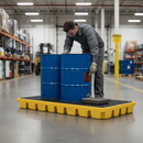 Premium Heavy Duty 2 Drum Work Floor for Safe Oil and Chemical Storage with 112 Litre Sump Capacity