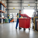 Premium 1100 Litre Wheelie Bin - Heavy Duty Waste Collection with Four 200mm Rubber Tyres and Weather Resistance