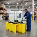 Premium Single IBC Spill Pallet with Dispenser - Durable, UV Stabilised, High Chemical Resistance