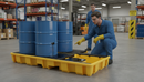 Premium Heavy Duty Inline Spill Pallet for Four 205 Litre Drums - UV Stabilized and Chemical Resistant
