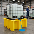 Premium Single IBC Spill Pallet with Dispenser - Durable, UV Stabilised, High Chemical Resistance