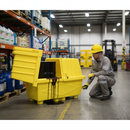 Premium Heavy Duty Polyethylene Safetypack for Outdoor Drum Storage, UV Stabilized, Compliant with UK Oil Storage Regulations