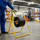 Premium Heavy Duty Static Roll Holder for 50cm Rolls - Durable Steel A-Frame Design for Convenient Dispensing