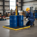 Premium Flexible Spill Pallet for Four 205 Litre Drums - UV Stabilized, Chemical Resistant, Compact Storage Solution