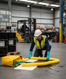 Premium 12 Litre Chemical Spill Kit for Forklift Trucks - Heavy Duty and Waterproof Design for Warehouse Use