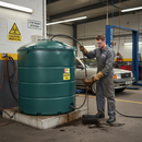 Premium 9,200 Litre Vertical Bunded Waste Oil Tank with Secure Lock and Corrosion Resistance