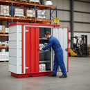 Heavy Duty Modular Bunded Storage Unit for Hazardous Substances - Fire Resistant and Fully Welded with Forklift Pockets
