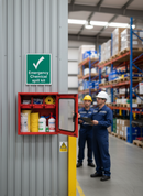 Premium Emergency Chemical Spill Kit Sign - Self-Adhesive Vinyl or Rigid Plastic, High Gloss Finish for Workplace Safety