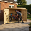 Premium Wooden Bike Store with Water-Resistant Roof - Accommodates 2 to 4 Bikes with Timeless Design