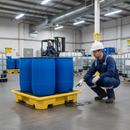 Premium Stackable Spill Pallet for Four 205 Litre Drums - Durable Polyethylene with Chemical Resistance and Easy Cleaning Features