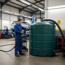 Premium 5,000 Litre Vertical Plastic Bunded Waste Oil Tank with Key Lock and Corrosion Resistance