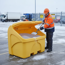 Premium 400 Litre Heavy Duty Grit Bin - Watertight, UV Stabilized, Forkliftable Design for Salt and Sand Storage